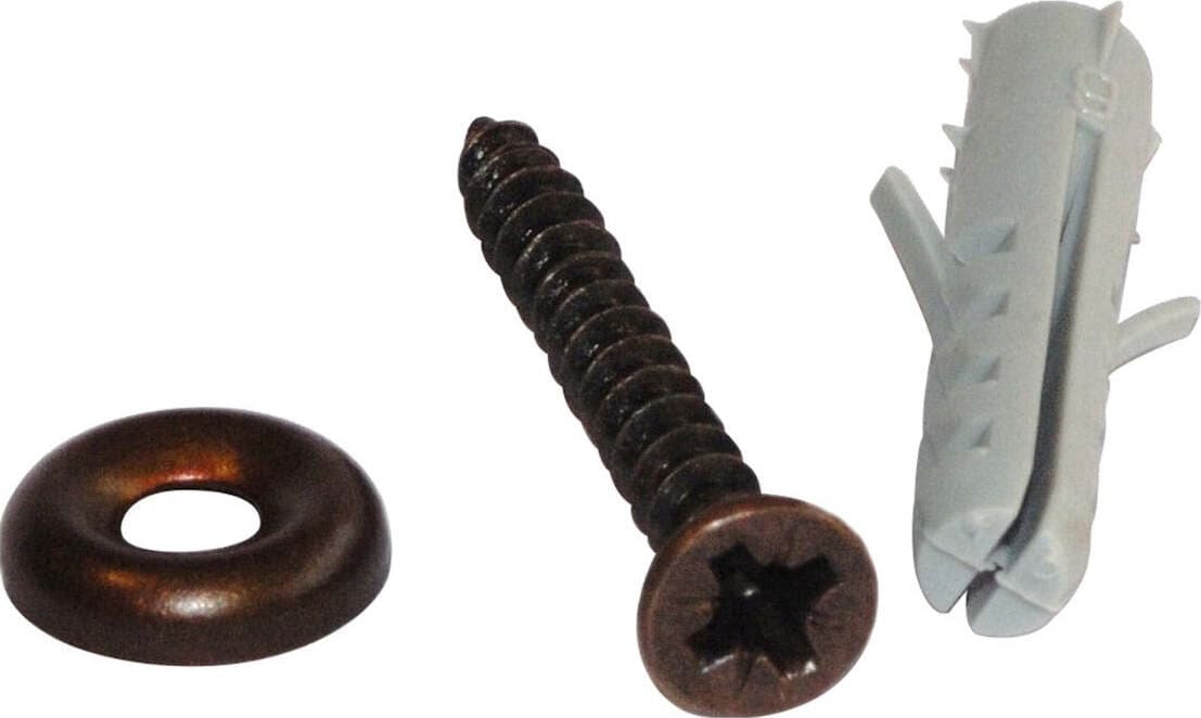 MASIDEF---30-TASSELLI-PER-BATTISCOPA-CON-VITE-E-RONDELLA-OTTONATO-D.6X20mm