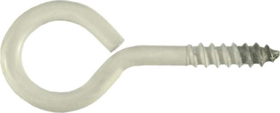 MASIDEF---5-OCCHIOLI-FILETTATI-PER-LEGNO---PLASTIFICATI-BIANCHI-3,8X25X12MM