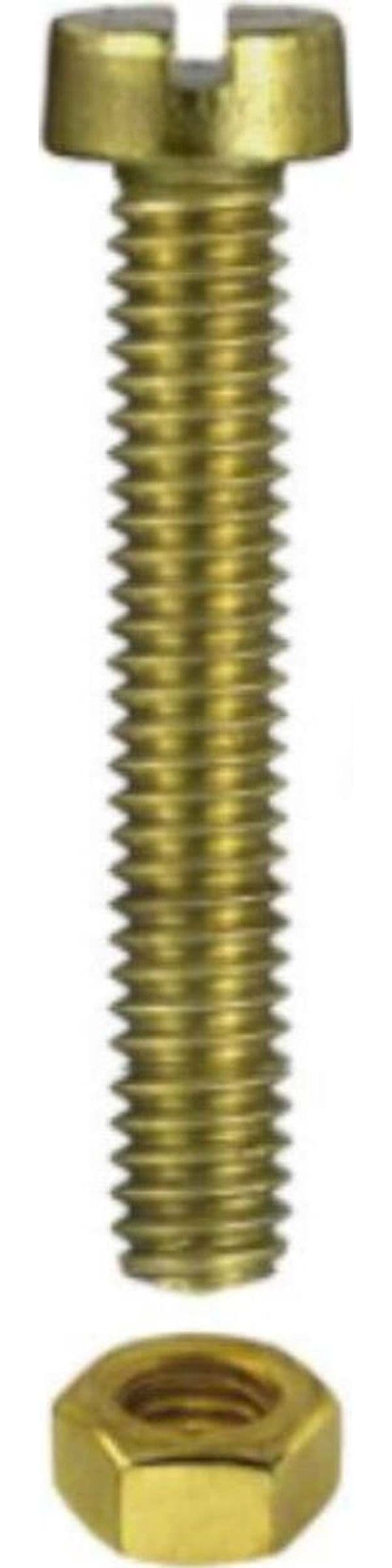 MASIDEF---6-VITI-PER-METALLO-CON-TESTA-CILINDRICA-+-DADO-ESAGONALE---IN-OTTONE-5X20MM