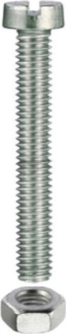 MASIDEF---6-VITI-PER-METALLO-FILETTATE-CON-TESTA-CILINDRICA-+-DADO-ESAGONALE---IN-FERRO-ZINCATO-5X60MM