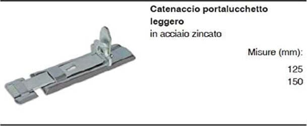 MASIDEF---Catenaccio-portalucchetto-Leggero-in-zincato-zincato-125mm