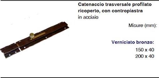 MASIDEF---Catenaccio-Trasversale-con-contropiastra-Bronzo-150x40mm
