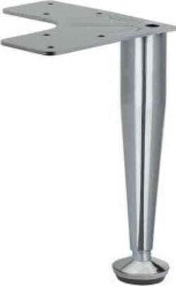 MASIDEF---PIEDINO-CONICO-IN-METALLO-CON-FLANGIA-TRIANGOLARE-H150-CROMO