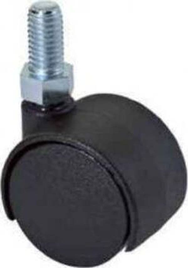 MASIDEF---RUOTA-GEMELLATA-CON-PERNO-IN-NYLON-NERO-M8X15mm-DIMETRO-40