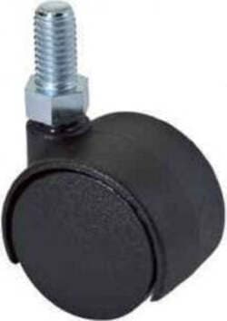 MASIDEF---RUOTA-GEMELLATA-CON-PERNO-IN-NYLON-NERO-M8X15mm-DIMETRO-40