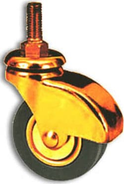 MASIDEF---RUOTA-IN-PVC-CON-FILETTO-DIAMETRO-35-MM-OTTONATA