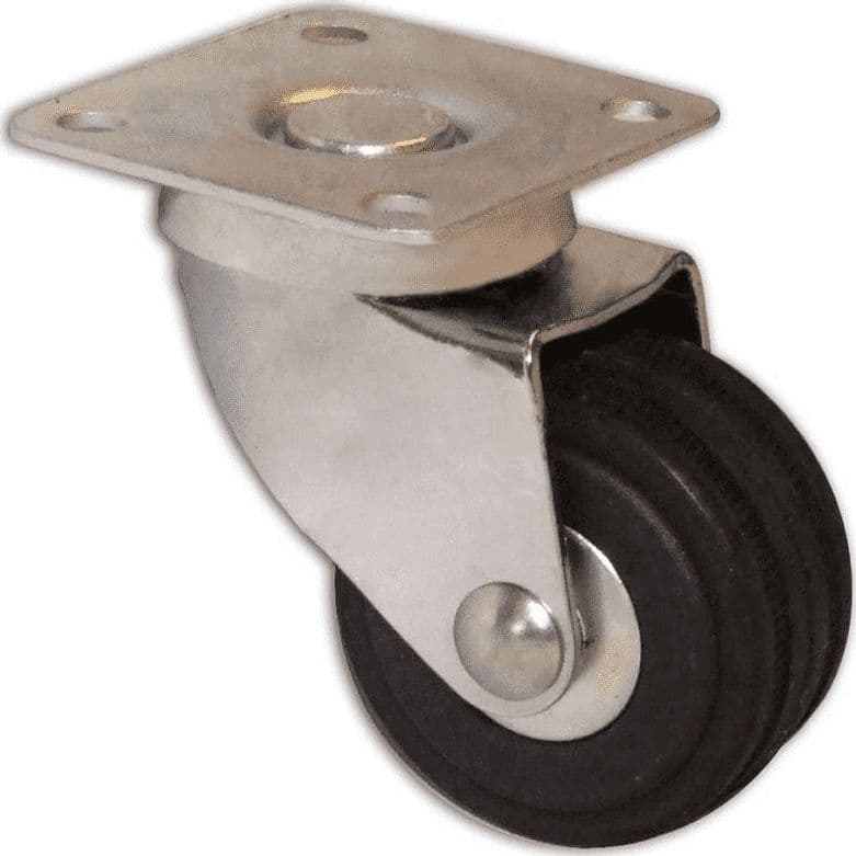 MASIDEF---RUOTA-PIROETTANTE-IN-GOMMA-CON-PIASTRA-DIAMETRO-MM-50