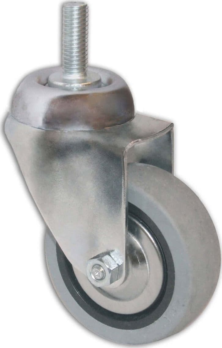 MASIDEF---RUOTA-PIROETTANTE-IN-GOMMA-GRIGIA-CON-PERNO-DIAMETRO-mm-60