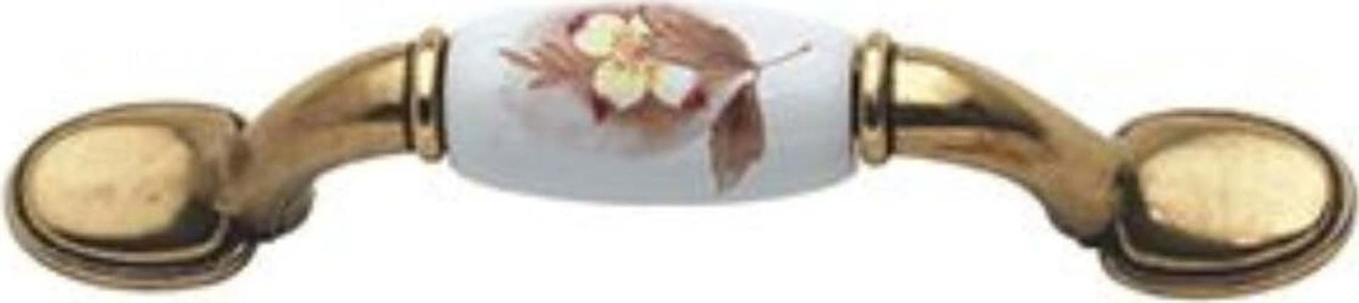 MASIDEF-MANIGLIA-PORCELLANA-FIORE-MARRONE---74-MM