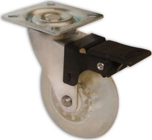 MASIDEF-RUOTA-IN-POLIURETANO-TRASPARENTE-CON-PIASTRA-E-FRENO-DIAMETRO-50