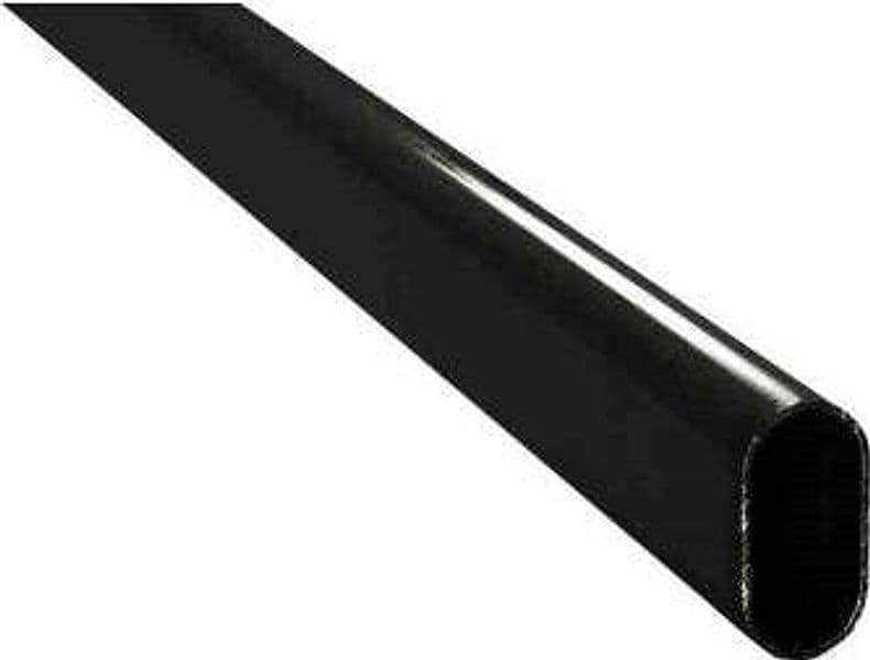 MASIDEF--TUBO-PER-ARMADIO-OVALE-IN-METALLO-NERO-30X15MM-LUNGHEZZA-120CM