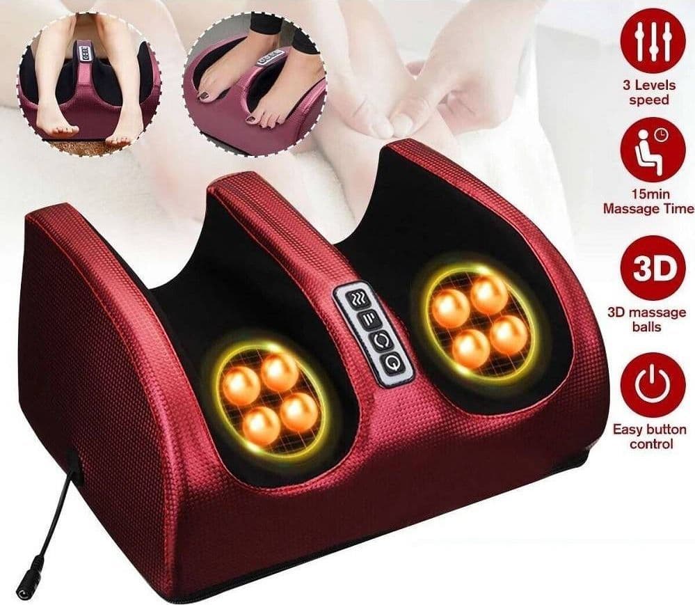 MASSAGGIATORE ELETTRICO SHIATSU PLANTARE PIEDI POLPACCI CON RISCALDAMENTO 16109