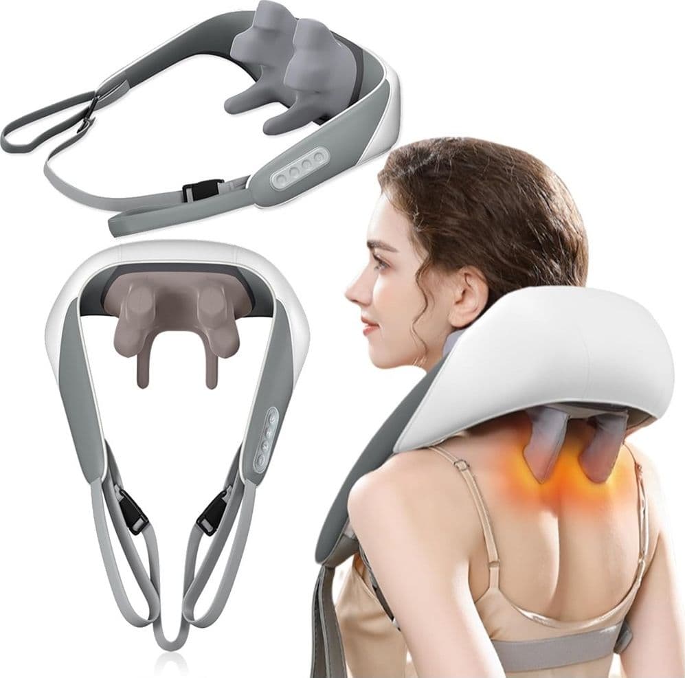 MASSAGGIATORE PER COLLO SCHIENA SPALLE GAMBE CALORE MASSAGGIANTE RICARICABILE 5D in Massaggiatori cervicali e da collo Trade Shop italia - Napoli, commercioVirtuoso.it