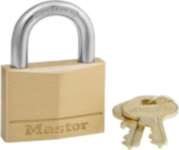 MASTER-LOCK---LUCCHETTO-IN-OTTONE-MASSICCIO---ARCO-ACCIAIO-TEMPERATO-40x22x6-MM