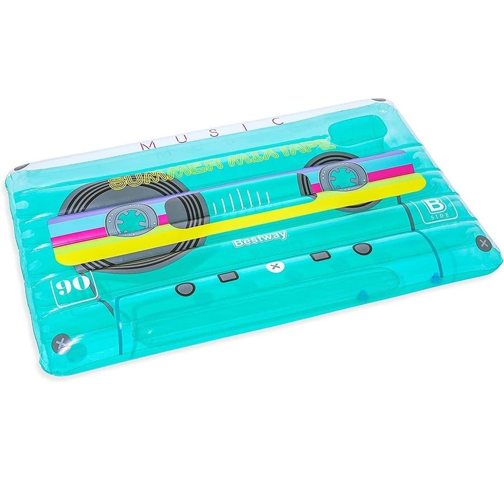 Materassino Gonfiabile Retro Beats Fashion Cassetta 174x117cm Portaoggetti 43649 Giochi e giocattoli/Sport e giochi all'aperto/Giochi aquatici e piscine per bambini/Canotti e gonfiabili galleggianti Trade Shop italia - Napoli, Commerciovirtuoso.it
