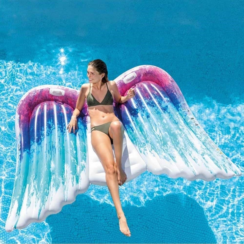Materassino-Isola-Gonfiabile-Stampa-Angelo-Pvc-Mare-Piscina-251-X-106-Cm