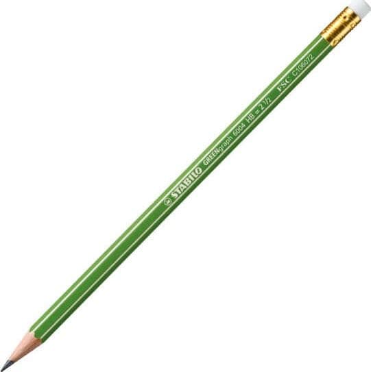 Matita in grafite Greengraph - gradazione HB - con gommino - Stabilo - scatola 12 matite Cancelleria e prodotti per ufficio/Penne matite scrittura e correzione/Matite/Matite di legno Eurocartuccia - Pavullo, Commerciovirtuoso.it