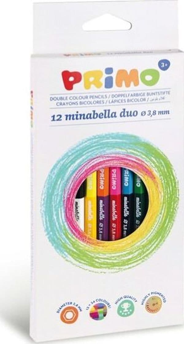 Matite colorate Minabella - doppiocolore - diametro mina 3 8 mm - Primo - astuccio 12 pezzi Giochi e giocattoli/Attività creative/Accessori per disegnare e colorare/Pennelli Eurocartuccia - Pavullo, Commerciovirtuoso.it