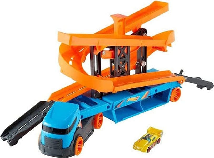 MATTEL-HOT-WHEELS-LIFT-AND-LAUNCH-TRASPORTATORE-SOLLEVA-E-LANCIA