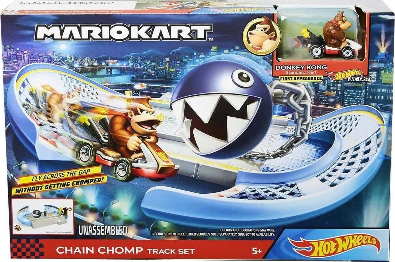 Mattel Hot Wheels Mario Kart Chain Chomp Track Set with Donkey Kong Gioco per Bambini Giochi e giocattoli/Personaggi giocattolo/Edifici e scenari/Piste da corsa Cartoleria Deja Vu - Crotone, Commerciovirtuoso.it