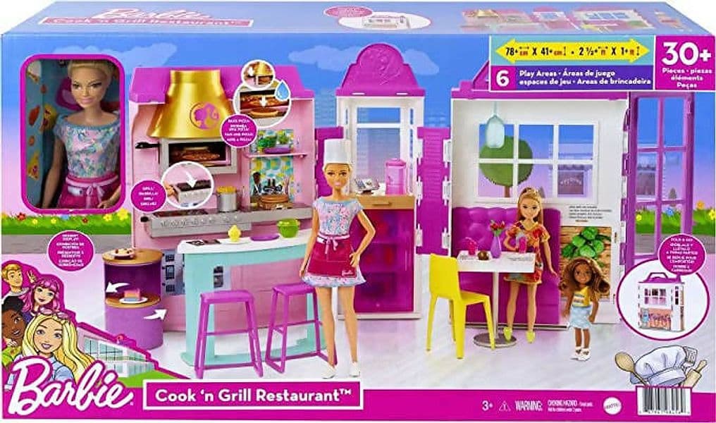 Mattel Il Ristorante Di Barbie Gioco per Bambine Con Bambola Chef E Oltre 30 Accessori Da Cucina Giochi e giocattoli/Personaggi giocattolo/Edifici e scenari/Edifici urbani Cartoleria Deja Vu - Crotone, Commerciovirtuoso.it