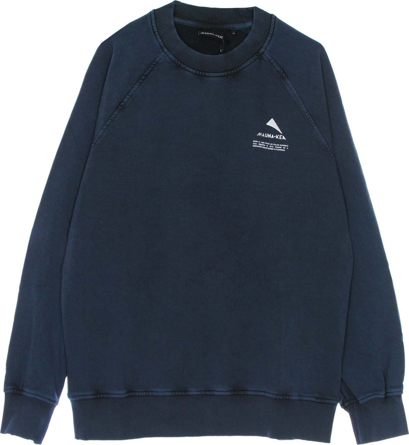 MAUNA-KEA-Felpa-Leggera-Girocollo-Uomo-Raglan-Sweashirt-Petroleum-da-uomo