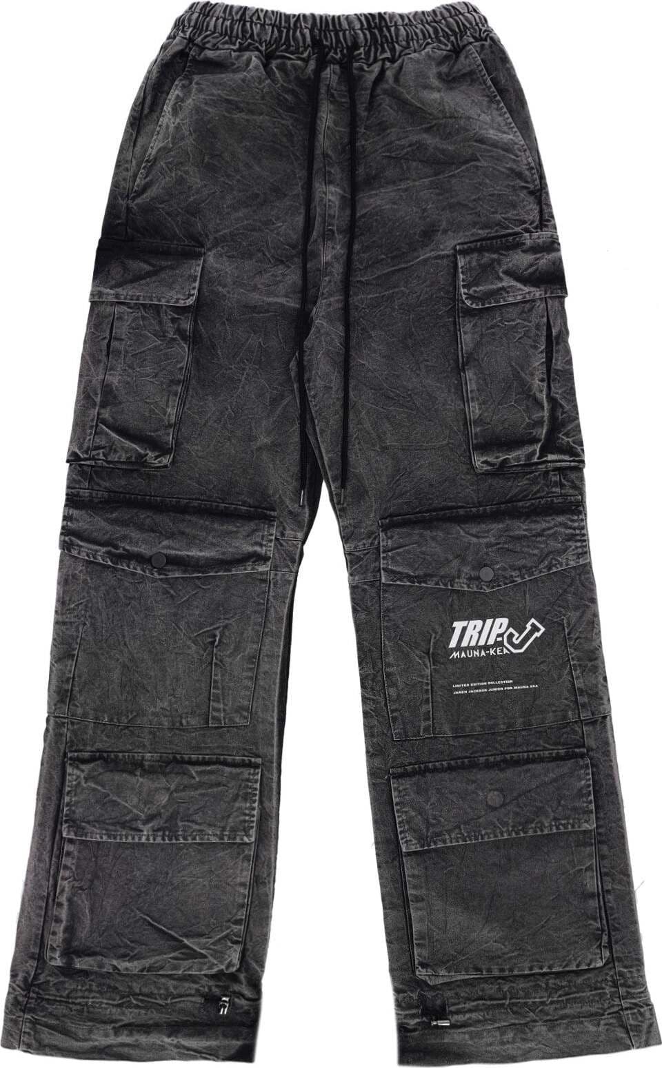 MAUNA-KEA-Pantalone-Lungo-Uomo-Over-Cargo-Pants-X-Triple-J-Black-Heather-da-uomo