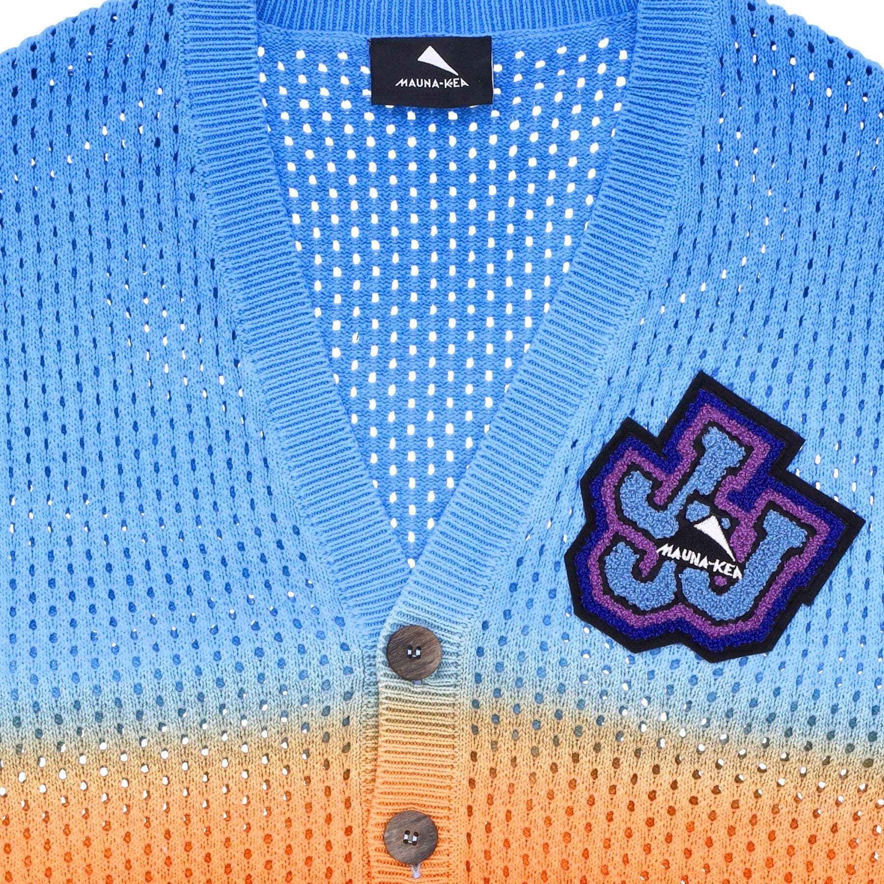 MAUNA-KEA-Pullover-Smanicato-Uomo-Knitwear-Vest-X-Triple-J-Cyan/orange-da-uomo