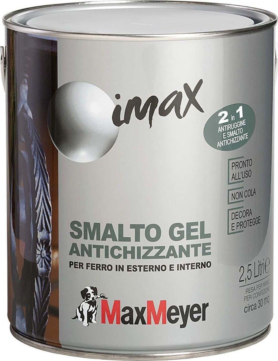 MAX-MEYER---SMALTO-DECORATIVO GEL-ANTICHIZZANTE-GRIGIO-GRANA-FINE-LT-2,5