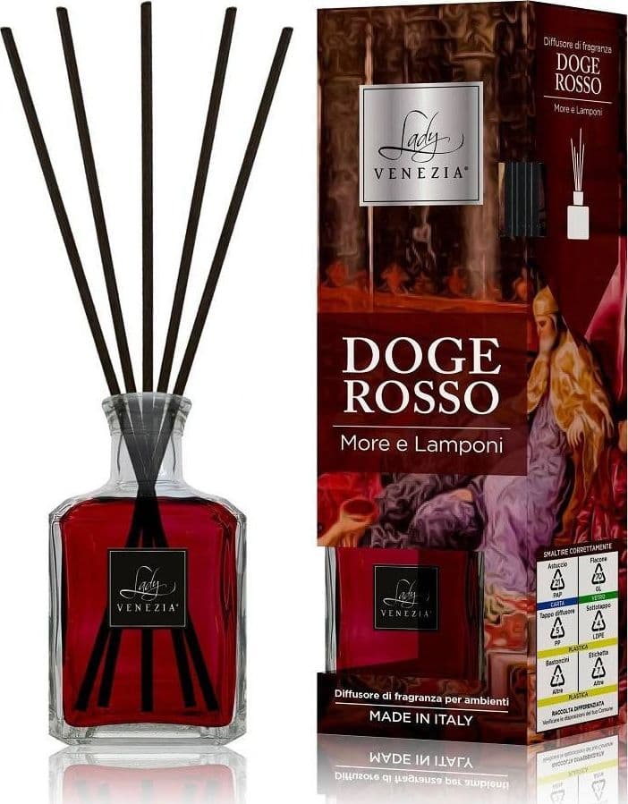 Maxi Diffusore Ambiente Con Bastoncini Fragranza Doge Rosso More E Lamponi 250ml Casa e cucina/Decorazioni per interni/Profumazione ambiente/Diffusori di oli essenziali Trade Shop italia - Napoli, Commerciovirtuoso.it
