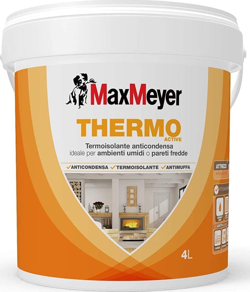 Maxmeyer Pittura Termica Per Interni Thermo Active Bianca 4 Lt Fai da te/Pitture trattamenti per pareti e utensili/Vernice e fondo/Pittura per imbiancare Ferus - Montoro, Commerciovirtuoso.it