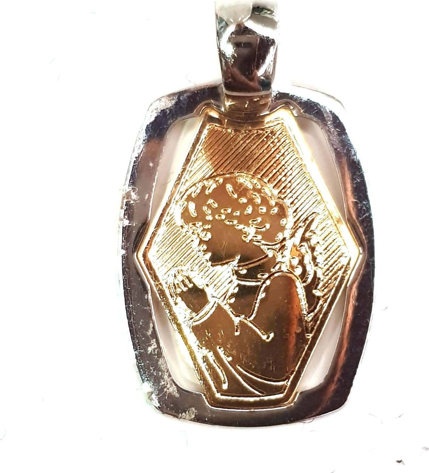 Medaglia Angioletto in oro 750/1000 Medaglietta Religiosa per Battesimo Stella Milano