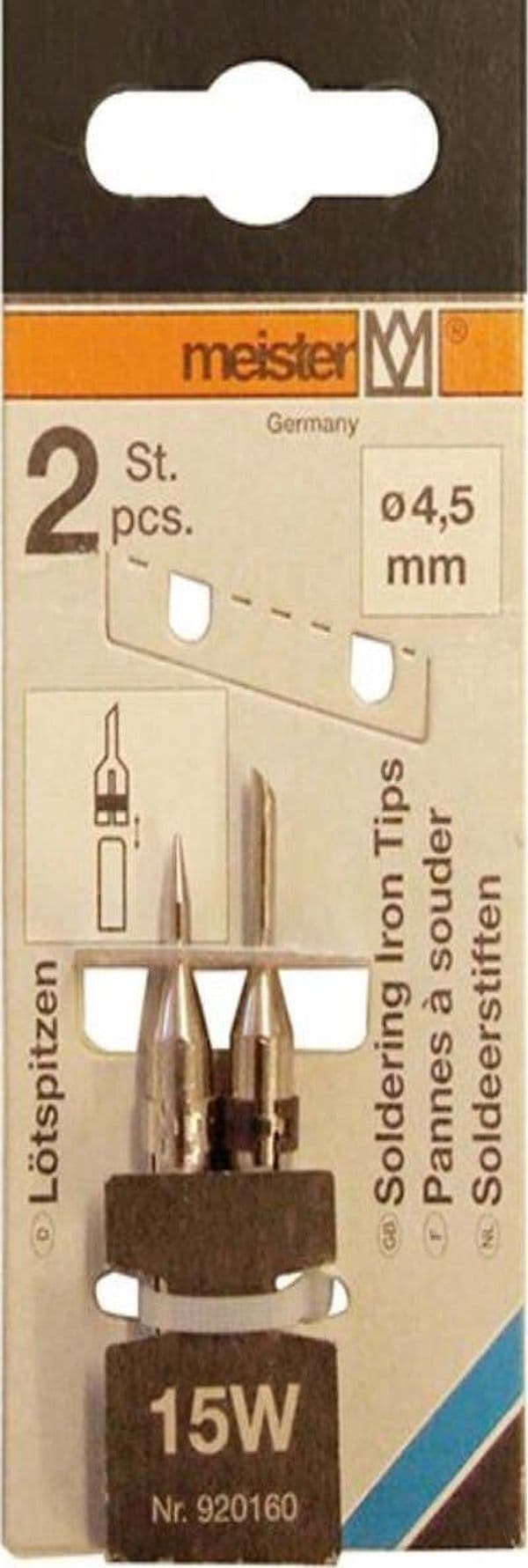 MEISTER - 2 PUNTE PER SALDATORE 60 WATT.