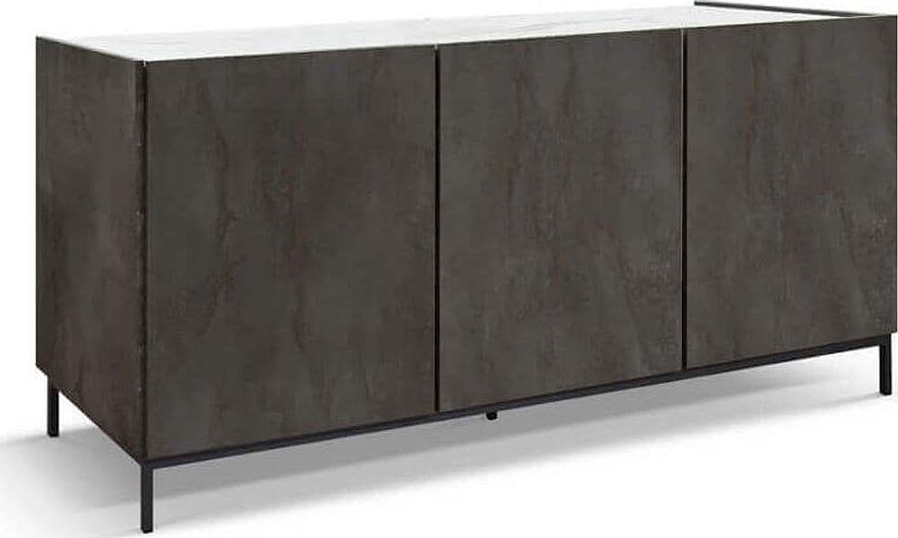MELPOMENE---madia-moderna-con-ante-ammortizzate-cm-200-x-50-x-90-h-Antracite-Milani-Home