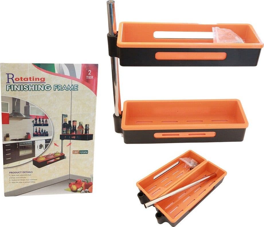 Mensola Pensile Da Parete Scaffale Muro 2 Vani Rotante 180? Porta Spezie Salse Casa e cucina/Organizzazione interni/Porta oggetti cassetti e scaffali/Mensole da muro Trade Shop italia - Napoli, Commerciovirtuoso.it
