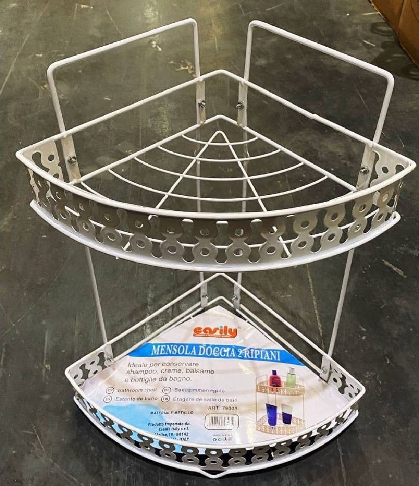Mensola-Per-Doccia-Angolare-2-Ripiani-Porta-Oggetti-Bagno-Metallo-Bianco-79303