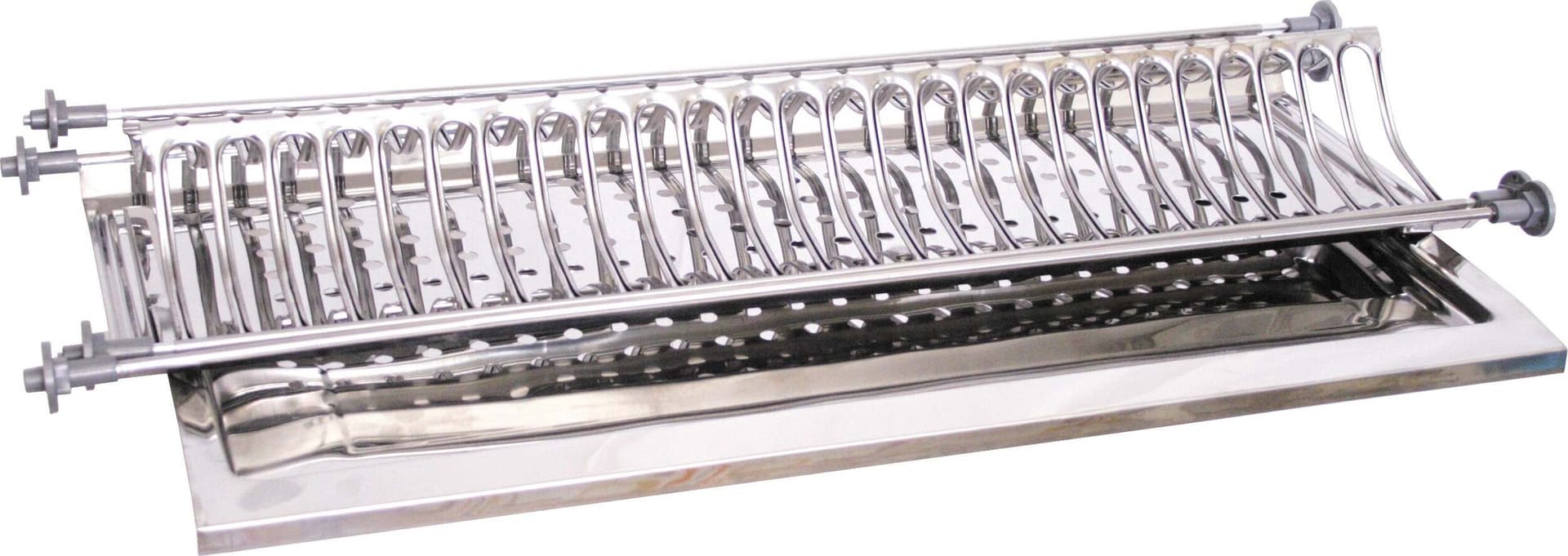 Mensole Colapiatti in Acciaio Inox Con Vaschetta 76 Cm Scolpiatti Da Cucina Con Raccogligocce E Supporti Laterali Casa e cucina/Contenitori e barattoli/Portaoggetti e supporti/Scolapiatti Ferus - Montoro, Commerciovirtuoso.it