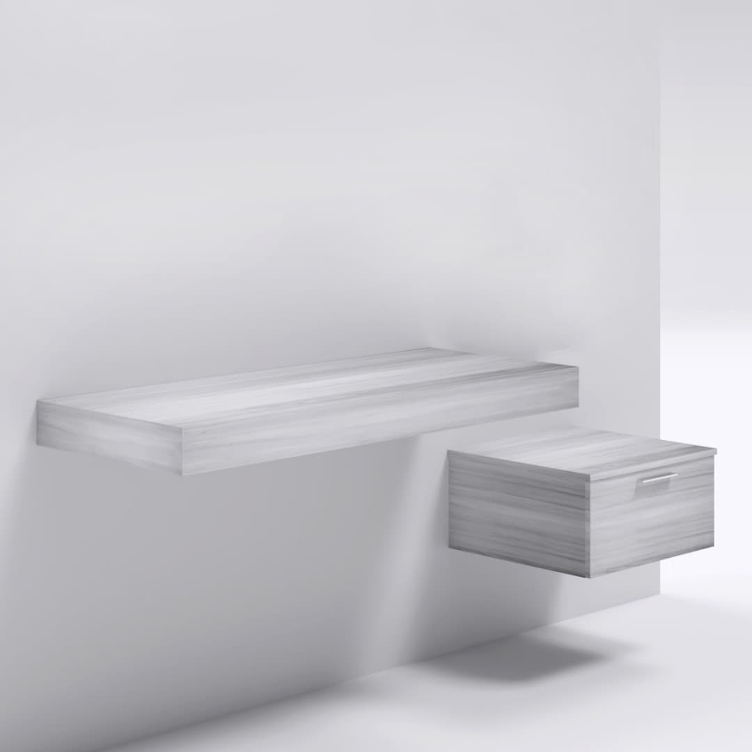 Mensolone in laminato sospeso per lavabi da appoggio e cassettiera Olmo Chiaro Casa e cucina/Bagno/Mobili da bagno/Mobiletti con lavabo Ogomondo - Martina Franca, Commerciovirtuoso.it