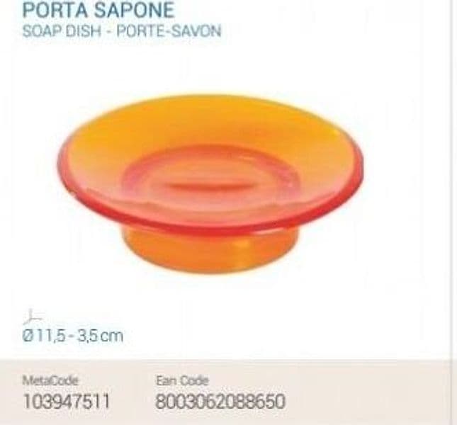 METAFORM-ECHO-PORTA-SAPONE-ARANCIO