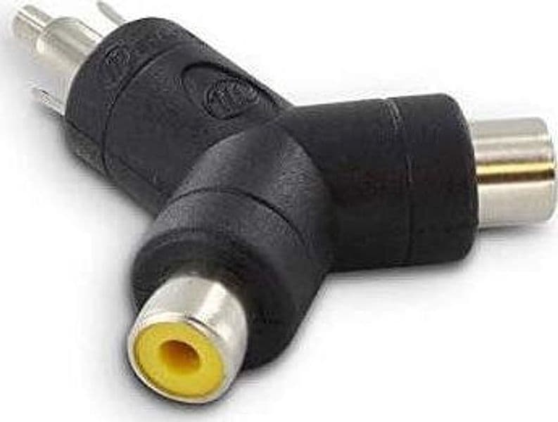 METRONIC---ADATTATORE-MONO-1-RCA-M-/-2-RCA-F