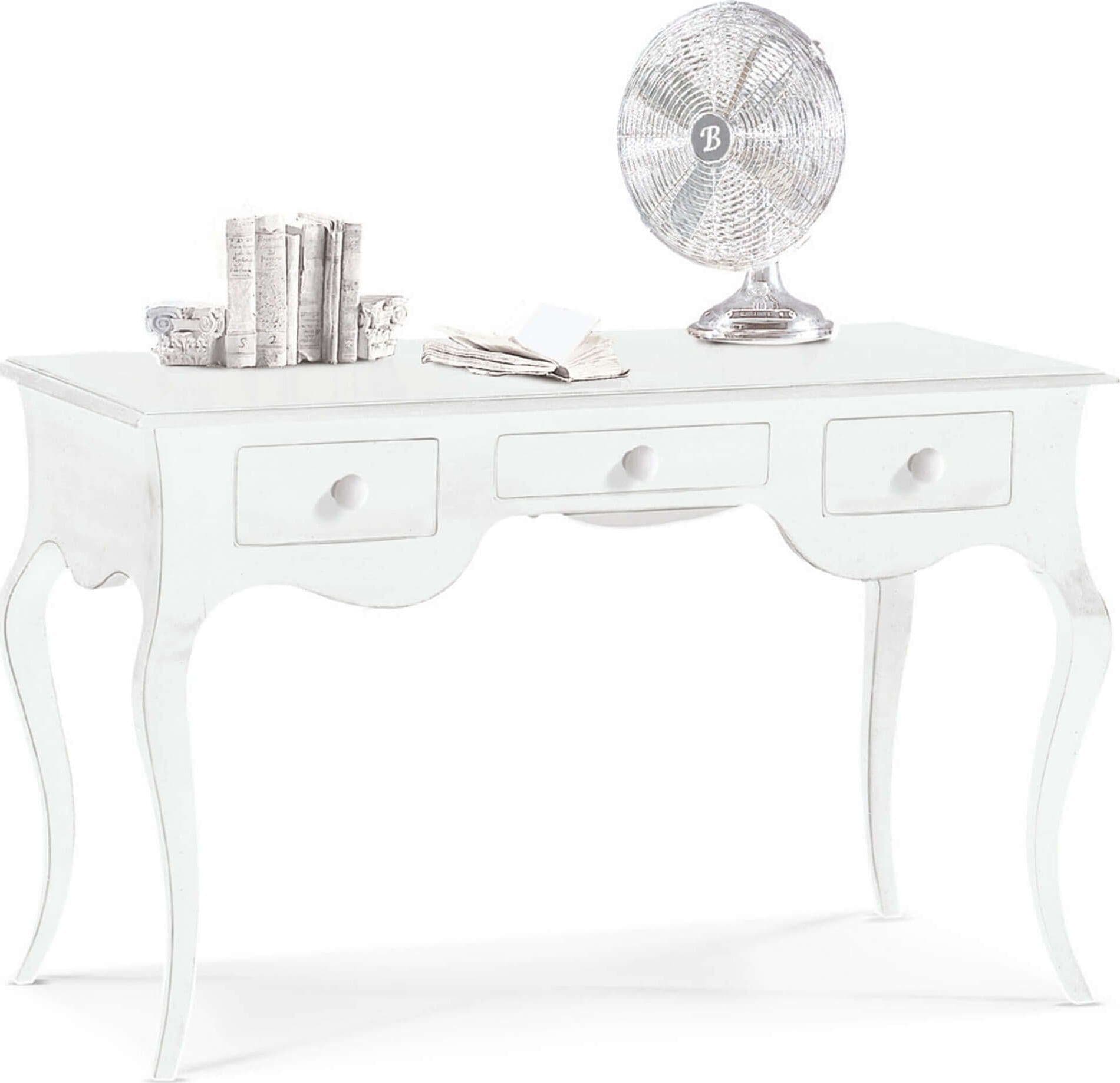 MICHELLE---scrivania-in-legno-massello-150x75x80-Bianco-Milani-Home
