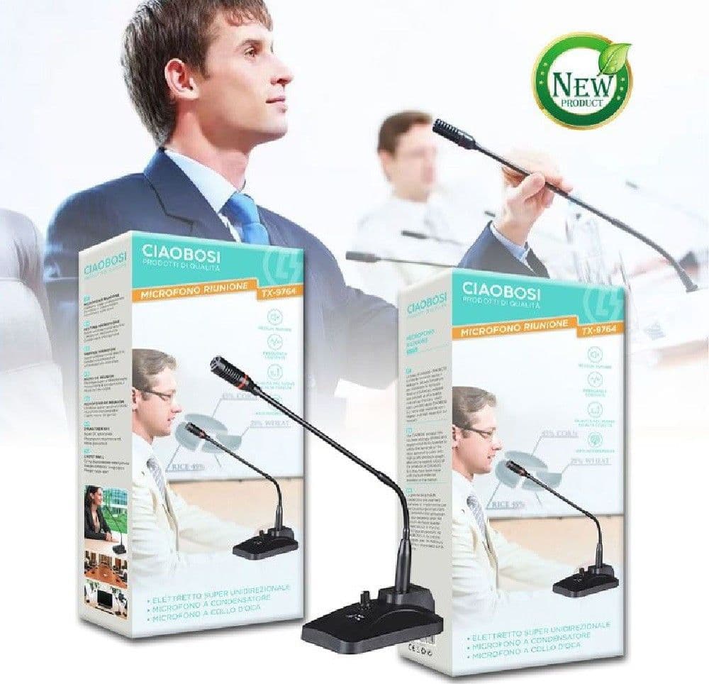 Microfono Professionale Per Conferenze Riunione Tavolo Meeting Scrivania Tx-9764 Elettronica/Informatica/Accessori/Accessori per audio e video/Microfoni per PC Trade Shop italia - Napoli, Commerciovirtuoso.it