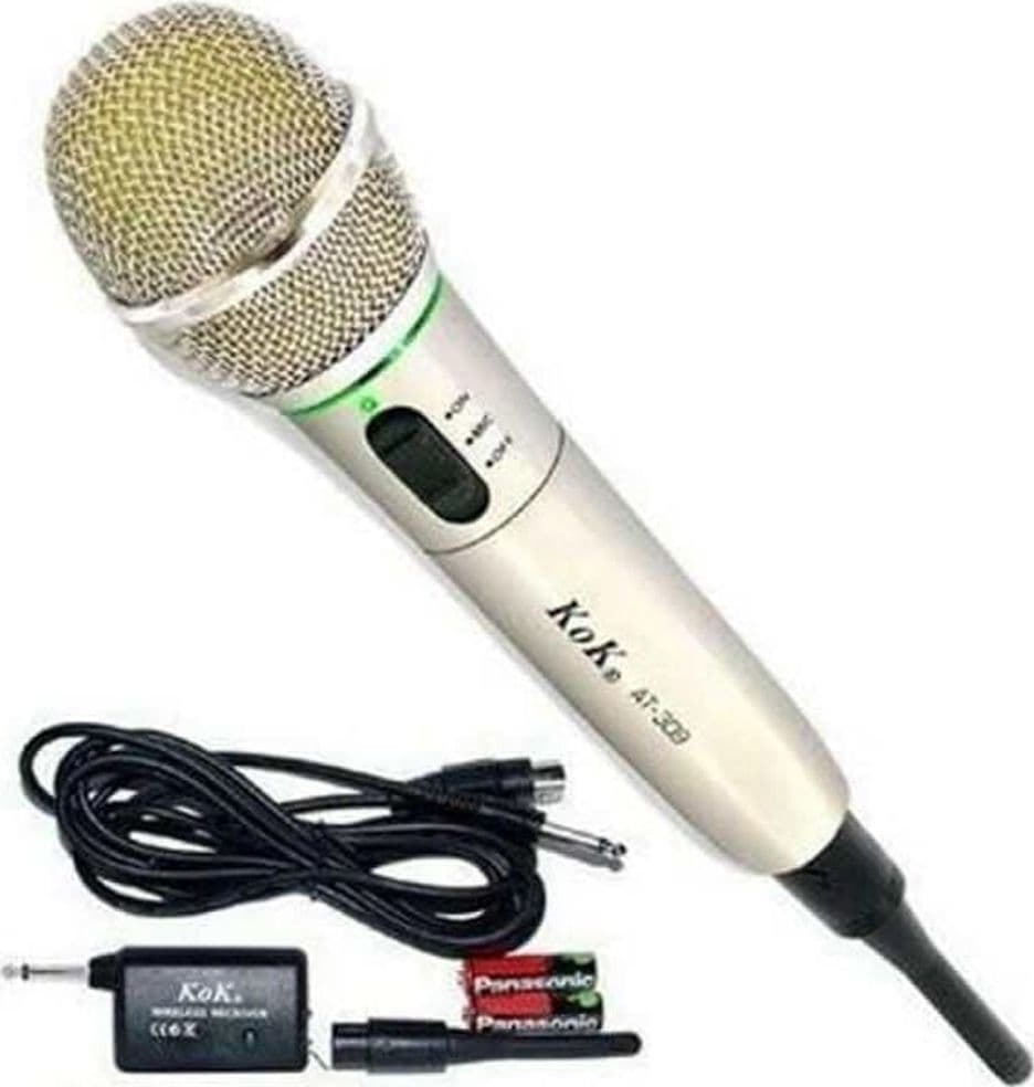 MICROFONO WIRELESS E CON CAVO FILO 2 IN 1 PER KARAOKE CANTARE 309