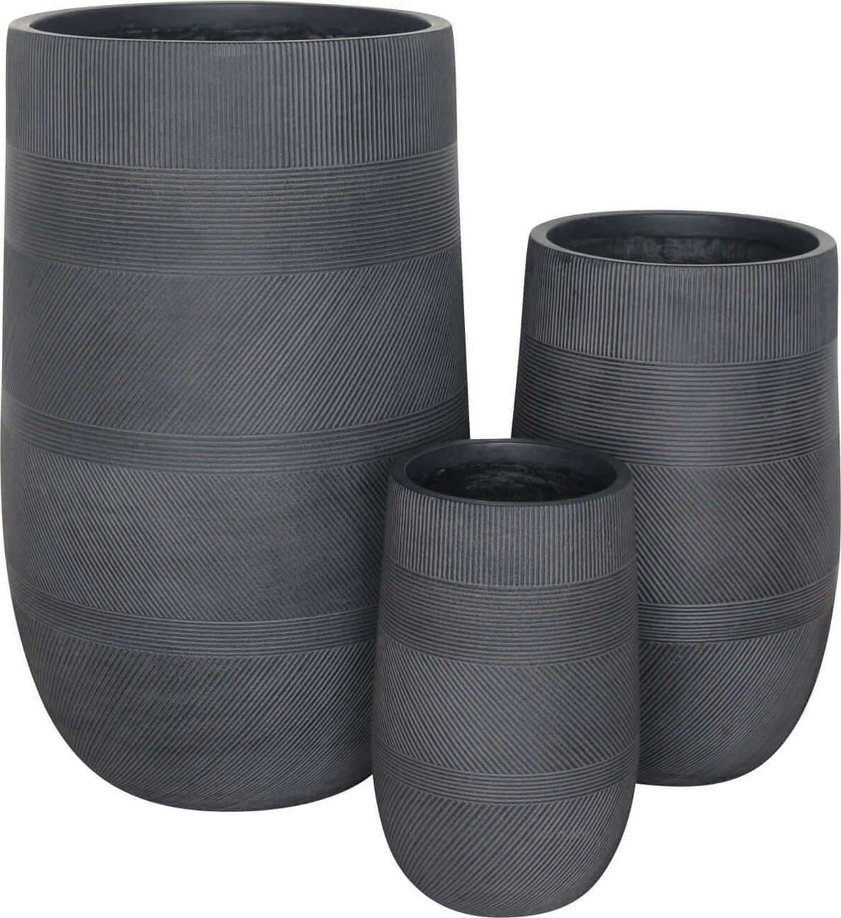 MIGUEL---set-di-3-vasi-Grigio-scuro-Milani-Home