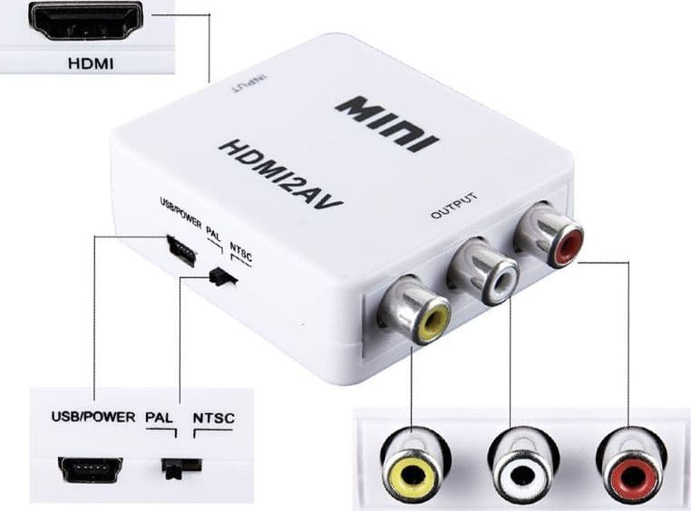 MINI ADATTATORE VIDEO DIGITALE HDMI A AV RCA CONVERTITORE DIGITALE ANALOGICO Elettronica/Home Cinema TV e video/Accessori/Cavi/Cavi HDMI Trade Shop italia - Napoli, Commerciovirtuoso.it