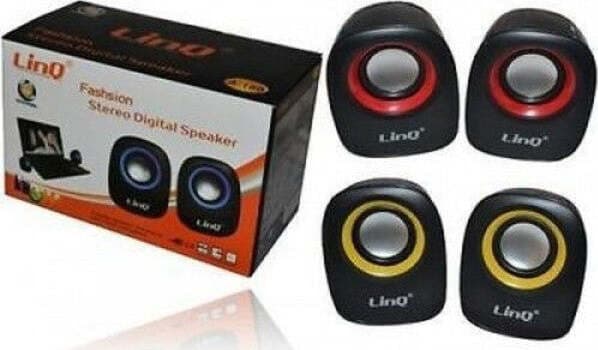 MINI CASSE SPEAKER ALTOPARLANTI STEREO USB 2.0 PC NOTEBOOK MP3 LINQ A-180