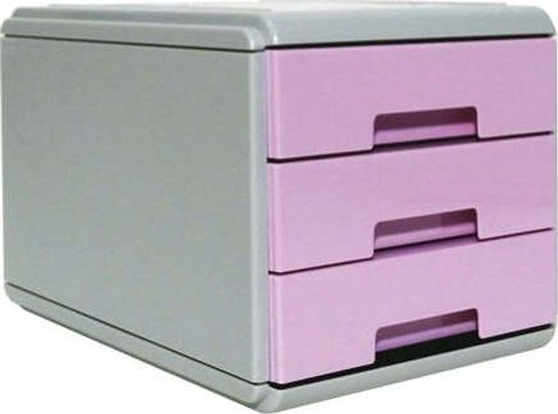 Mini Cassettiera Keep Colour Pastel - 17x25 4x17 7 cm - grigio-lilla - Arda Casa e cucina/Arredamento/Studio/Mobiletti e credenze/Cassetti Eurocartuccia - Pavullo, Commerciovirtuoso.it