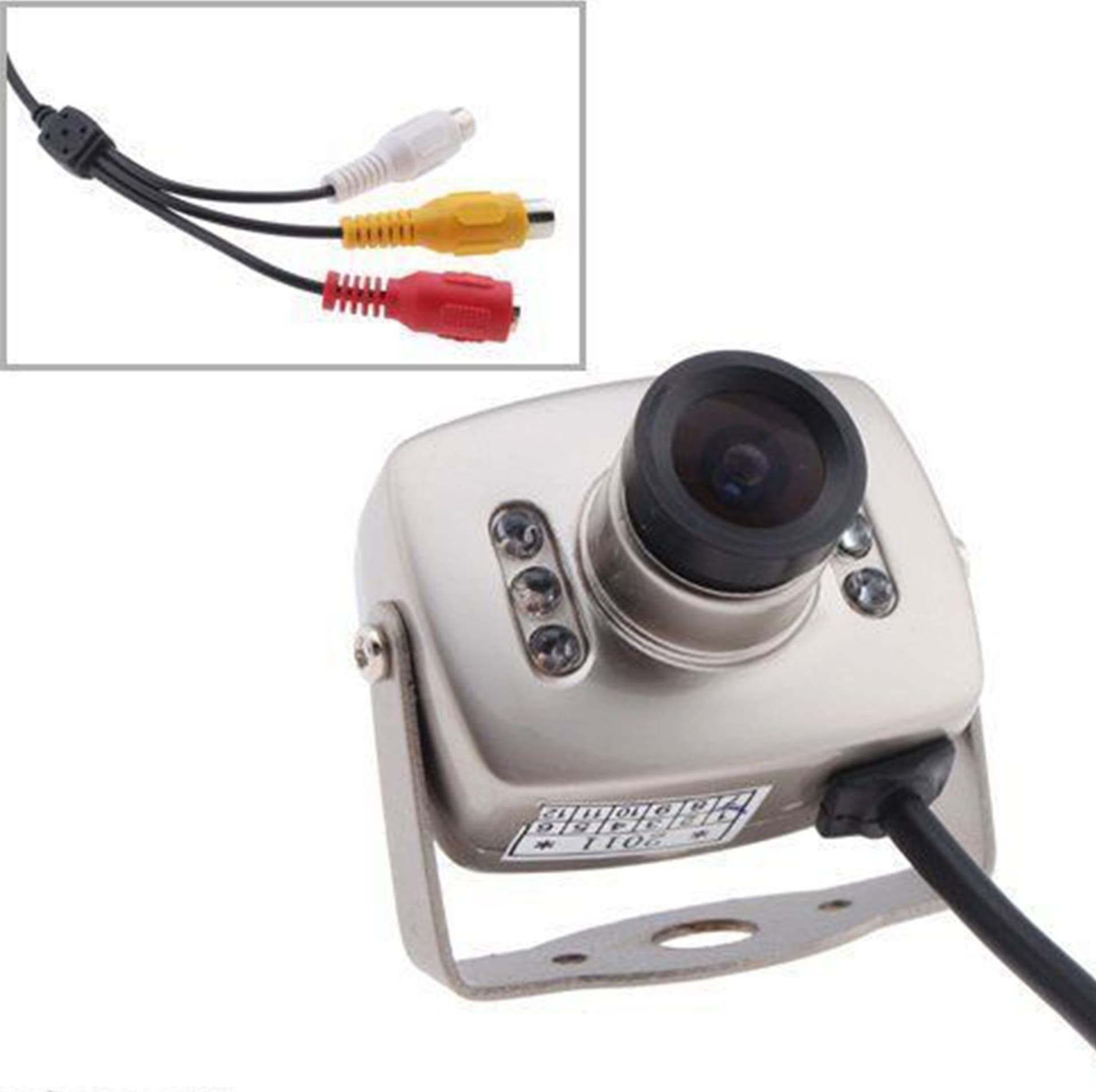 MINI MICRO TELECAMERA CAMERA A COLORI 6 LED IR RCA AUDIO VIDEO MICROFONO STAFFA Trade Shop italia - Napoli, Commerciovirtuoso.it