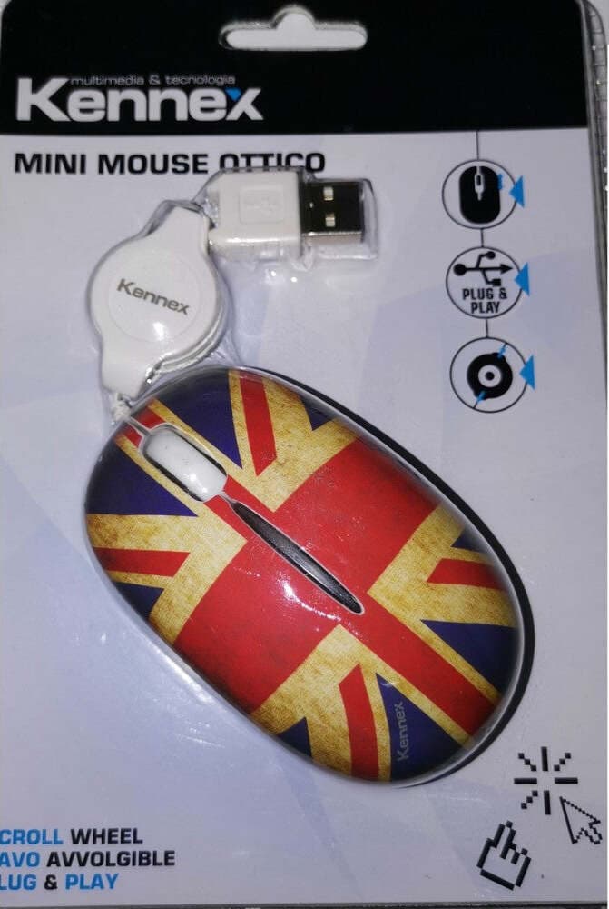 Mini mouse ottico Kennex Great Britain Elettronica/Informatica/Accessori/Tastiere Mouse e periferiche di input/Mouse/ Scontolo.net - Potenza, Commerciovirtuoso.it