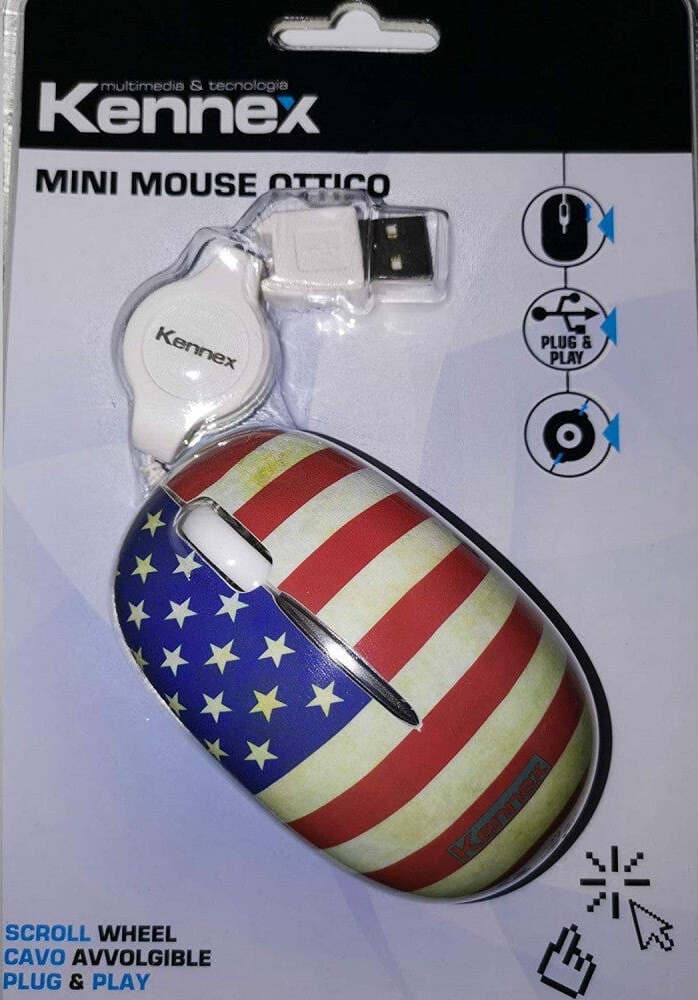 Mini mouse ottico Kennex USA Elettronica/Informatica/Accessori/Tastiere Mouse e periferiche di input/Mouse/ Scontolo.net - Potenza, Commerciovirtuoso.it